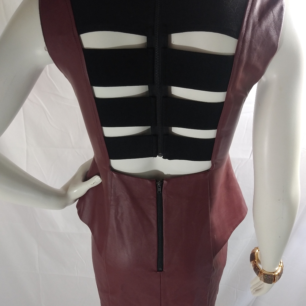 Faux leather mini dress - Picture 2 of 2